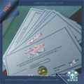 Custom Printing Hologram Watermark Paper Coupon /Ticket